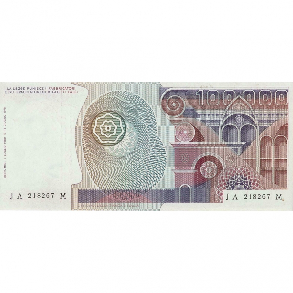 100000 lire - lira warhol signed andy warhol Firmato e Timbrato