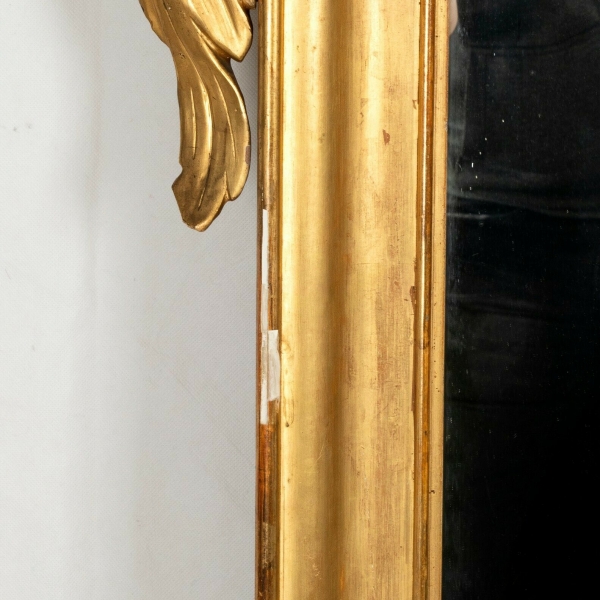 Specchio al mercurio con cornice dorata della metà 800