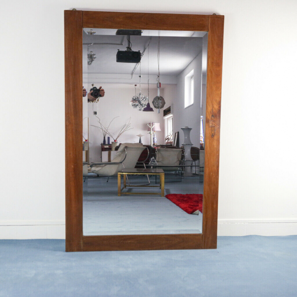 Specchio legno marrone rettangolare