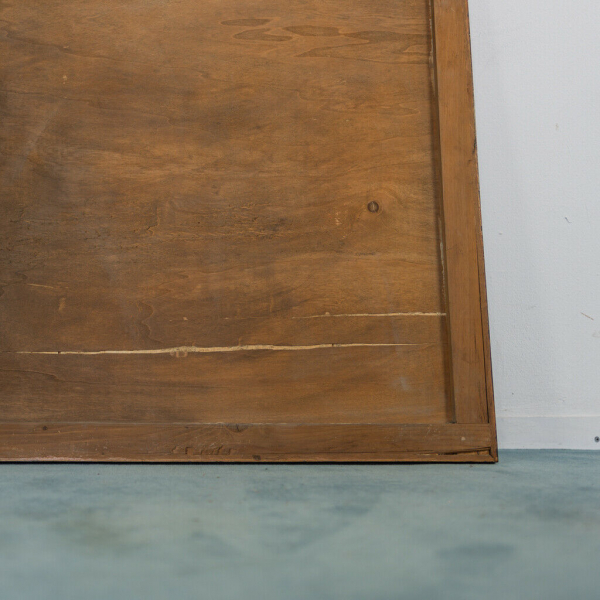 Specchio parete cornice legno marrone