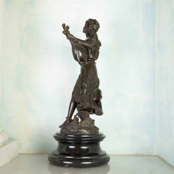 Statua bronzo Fioraia stile vintage originale