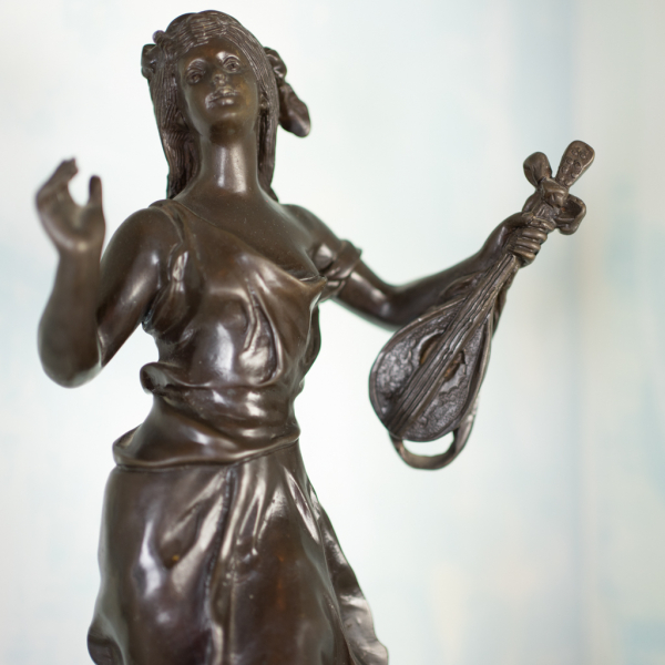 Statua bronzo Fioraia stile vintage originale