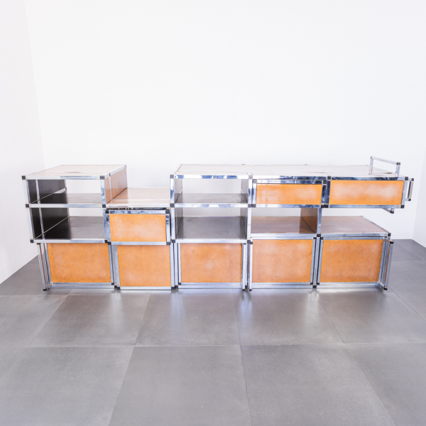 Sideboard modulare multi funzione laminato design anni '70