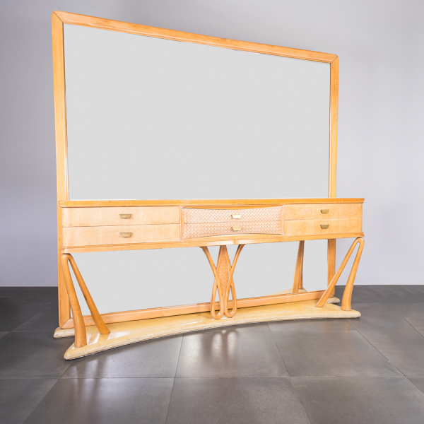 Mobile sideboard specchiera stile Vittorio Dassi design anni '70