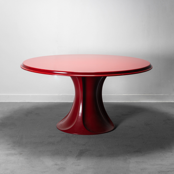 Tavolo rosso Boccio 1p Spadolini anni '60 Vintage Modernariato