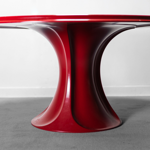 Tavolo rosso Boccio 1p Spadolini anni '60 Vintage Modernariato