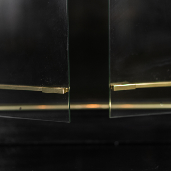 Vetrina in ottone Pierre Cardin anni '80 Vintage Modernariato