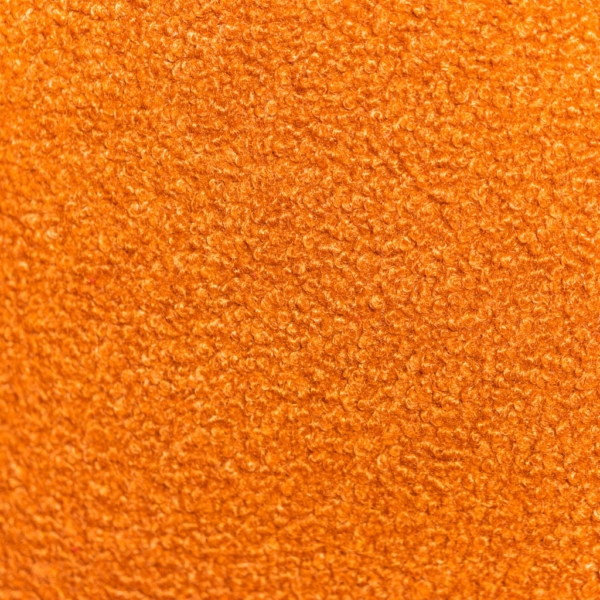 Poltrona bouclé arancione metallo anni ’70 Vintage Modernariato