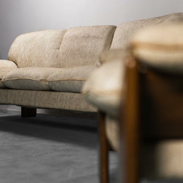 Set divano 2 poltrone Saporro MobilGirgi anni '70 Vintage