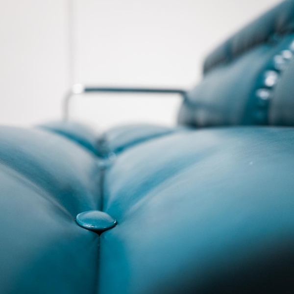 Set divano 2 poltrone sky blu Mobel Italia anni '60 Vintage