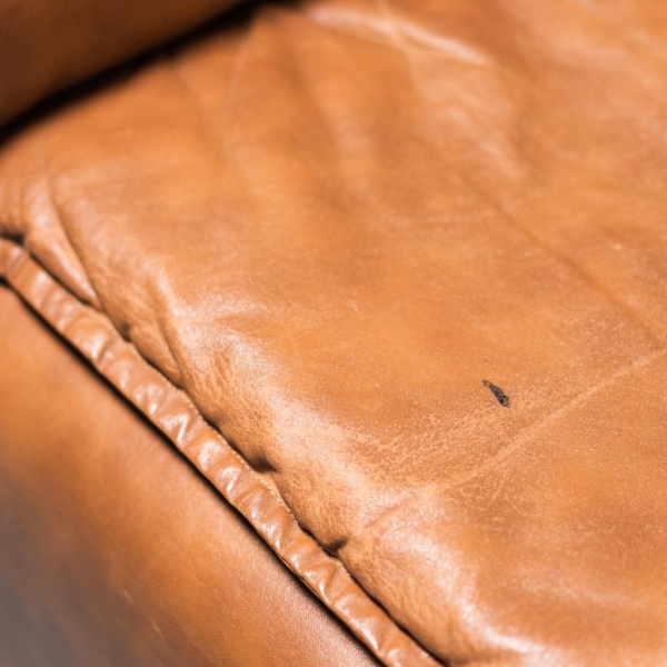 Set divano due poltrone in pelle anni '70 vintage modernariato