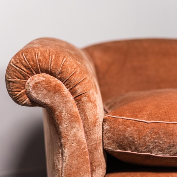 Set divano due poltrone in velluto anni '40 vintage