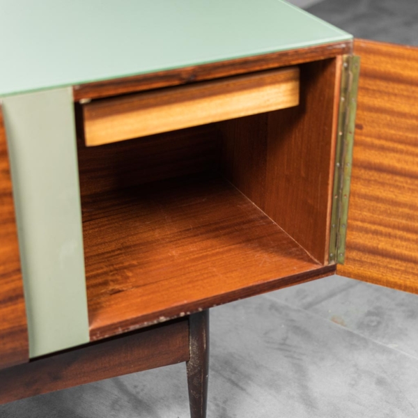 Sideboard in legno vetro design anni '50 vintage