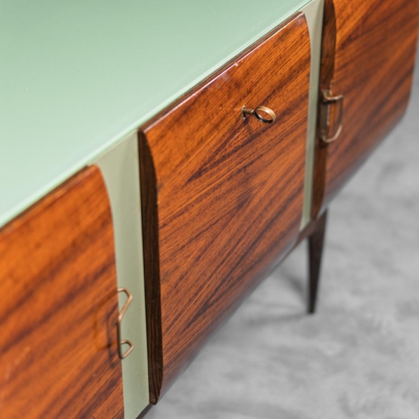 Sideboard in legno vetro design anni '50 vintage