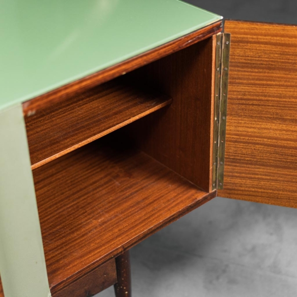Sideboard in legno vetro design anni '50 modernariato vintage