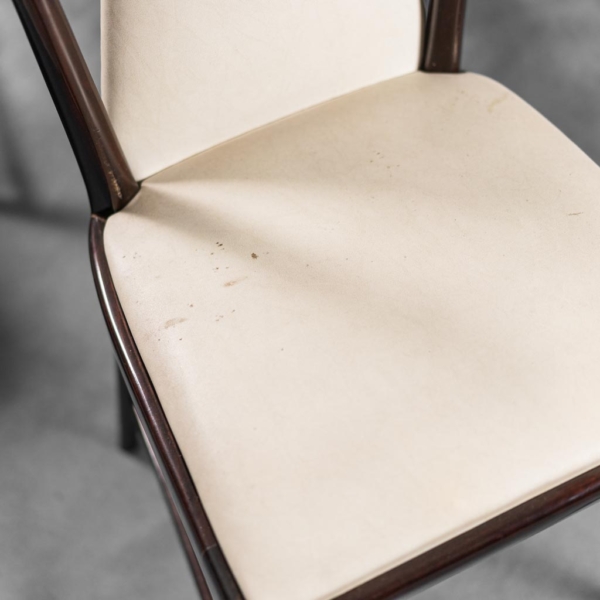 Set da 8 sedie in pelle Osvaldo Borsani anni '50 vintage