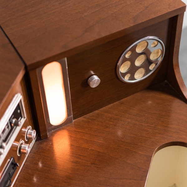 Divano 5 posti radio eco pelle anni '70 Vintage Modernariato