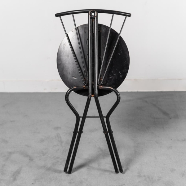 Set 4 sedie richiudibili metallo legno stile Rinaldi anni '70 Vintage
