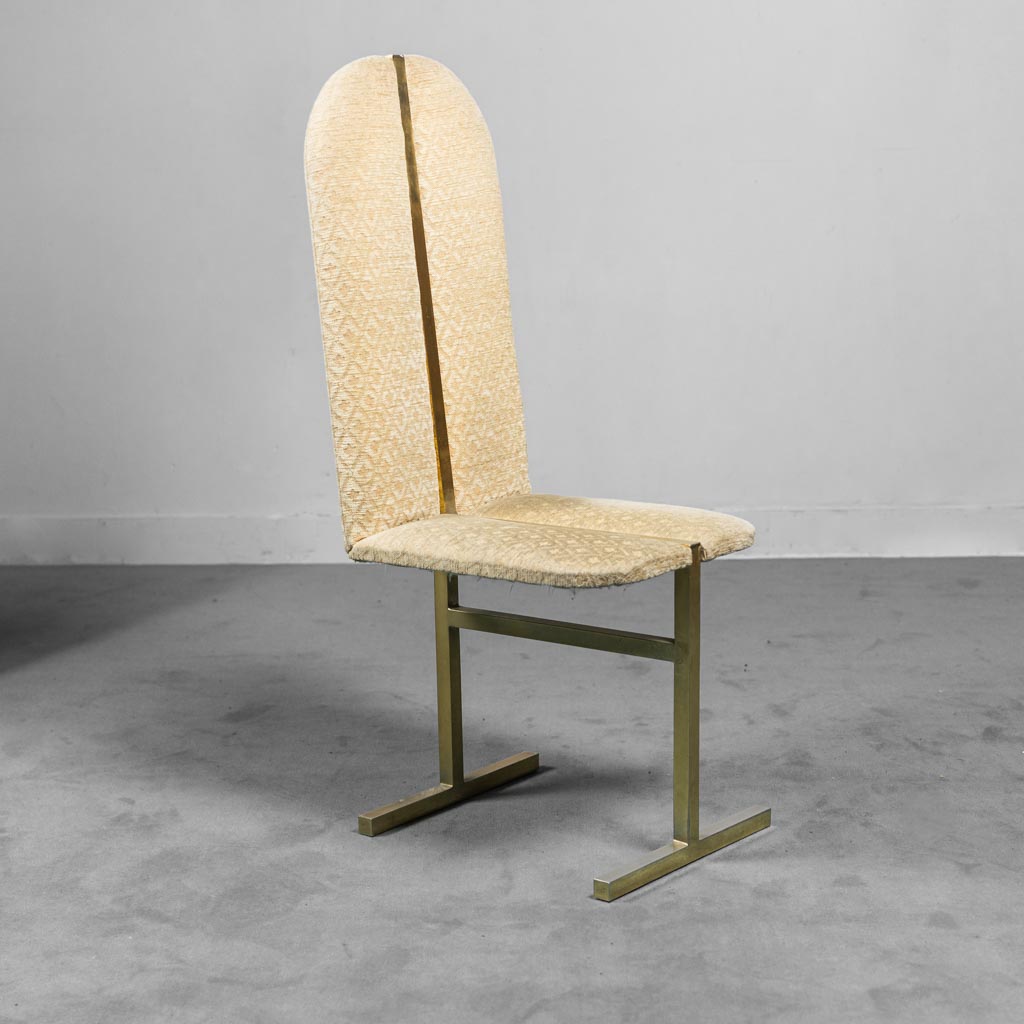 Set 6 sedie tessuto metallo Turri anni '70 vintage modernariato - Oldera