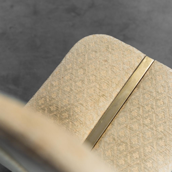 Set 6 sedie tessuto metallo Turri anni '70 vintage modernariato
