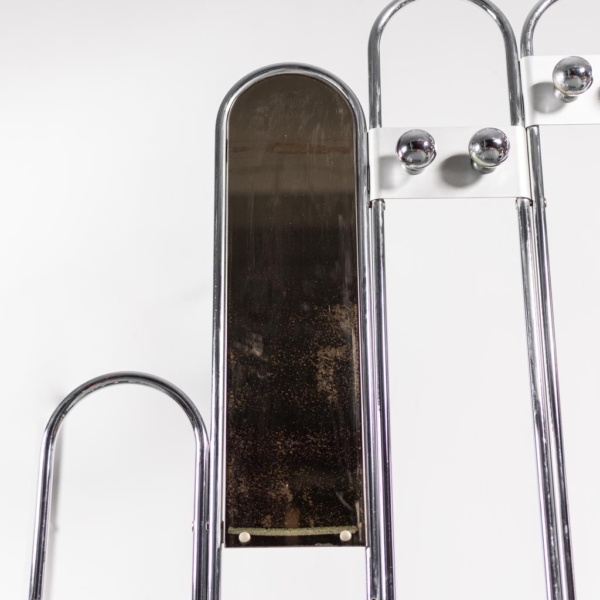 Appendiabiti in metallo specchio anni '70 vintage modernariato