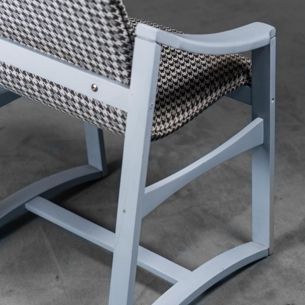 Set 4 sedie tessuto pied de poule anni' 60 vintage modernariato