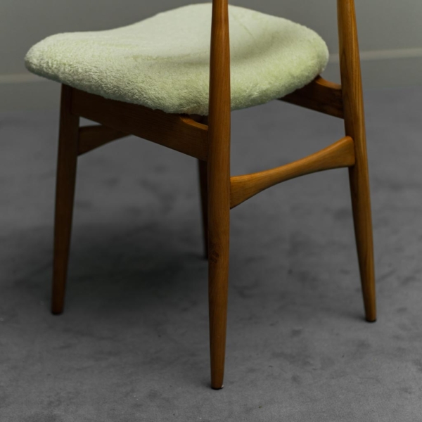 Set 3 sedie in legno spugna anni '60 vintage modernariato