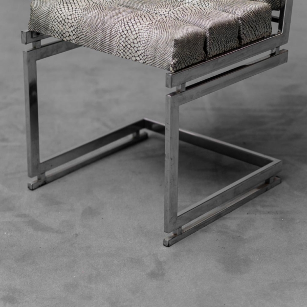 Coppia di sedie in acciaio Rega certificate anni '70 Vintage Modernariato