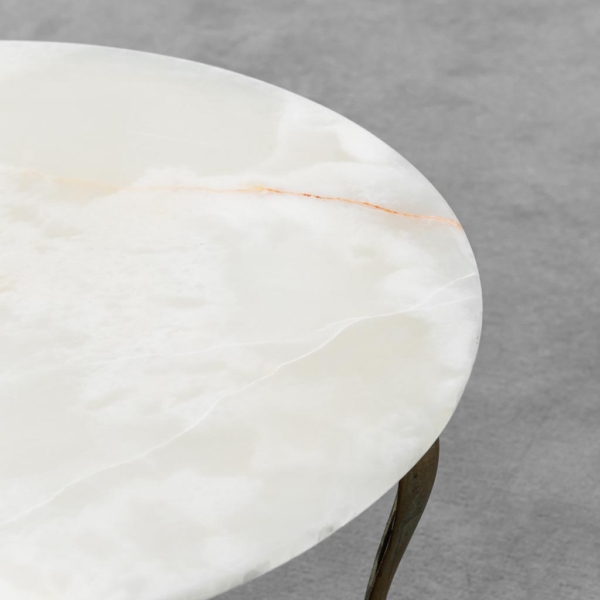 Tavolino da caffè marmo metallo anni '50 Vintage Modernariato