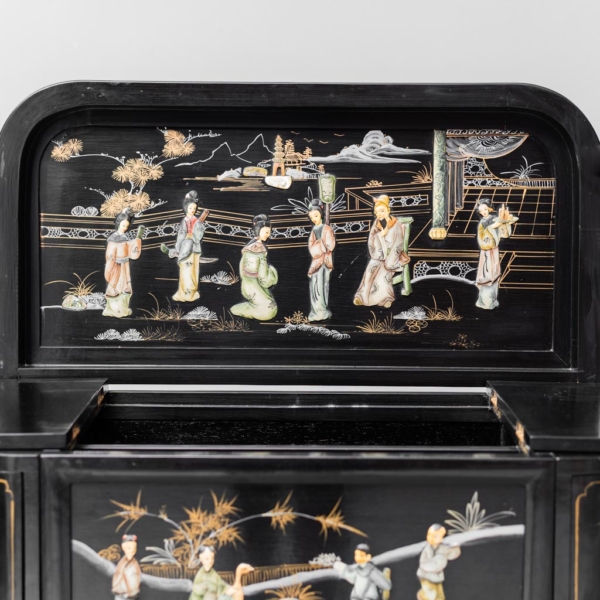 Antico mobile bar etnico legno laccato primi 900' vintage