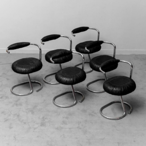 Set di 6 sedie Cobra Giotto Stoppino anni '70 vintage modernariato