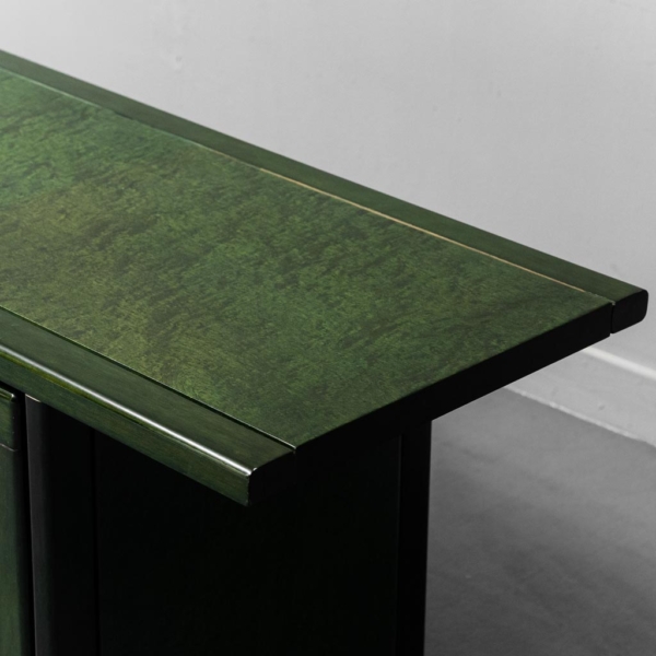Sideboard in legno verde anni '70 vintage modernariato