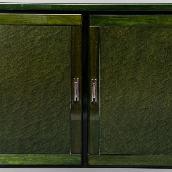 Sideboard in legno verde anni '70 vintage modernariato