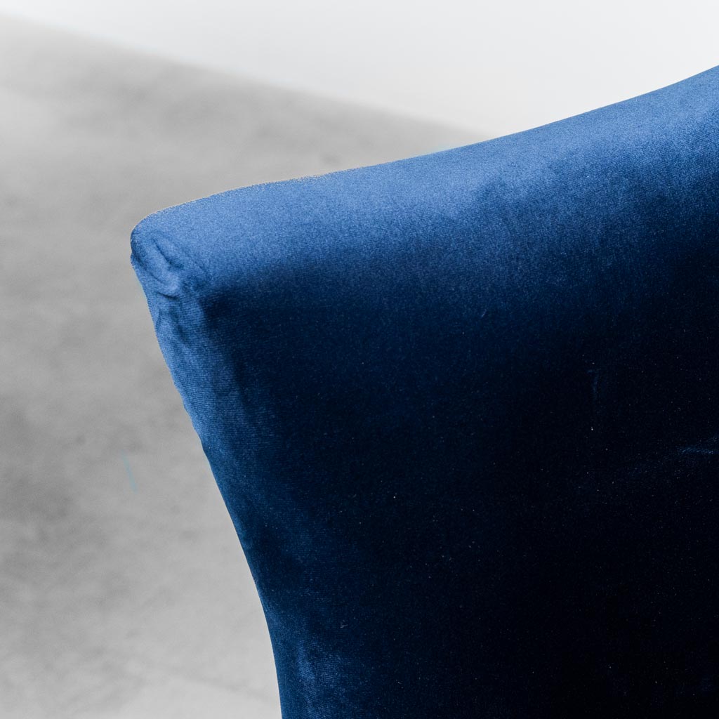 Coppia di poltrone velluto blu stile Ico Parisi anni '50 Vintage Modernariato