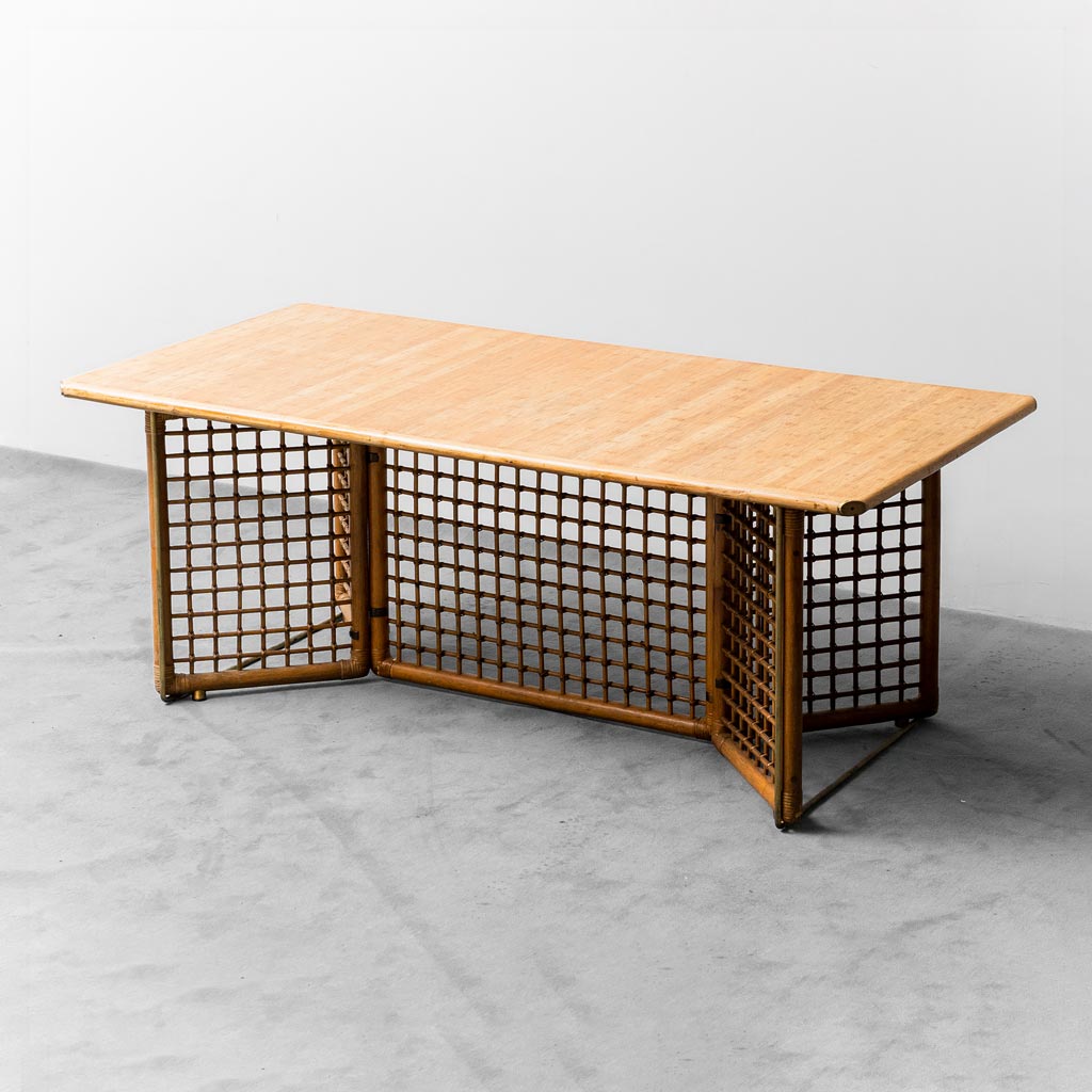 Tavolo vintage in bambu anni '60 vintage modernariato