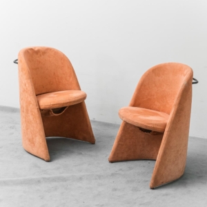 Coppia di poltrone in tessuto richiudibili anni' 70 vintage modernariato
