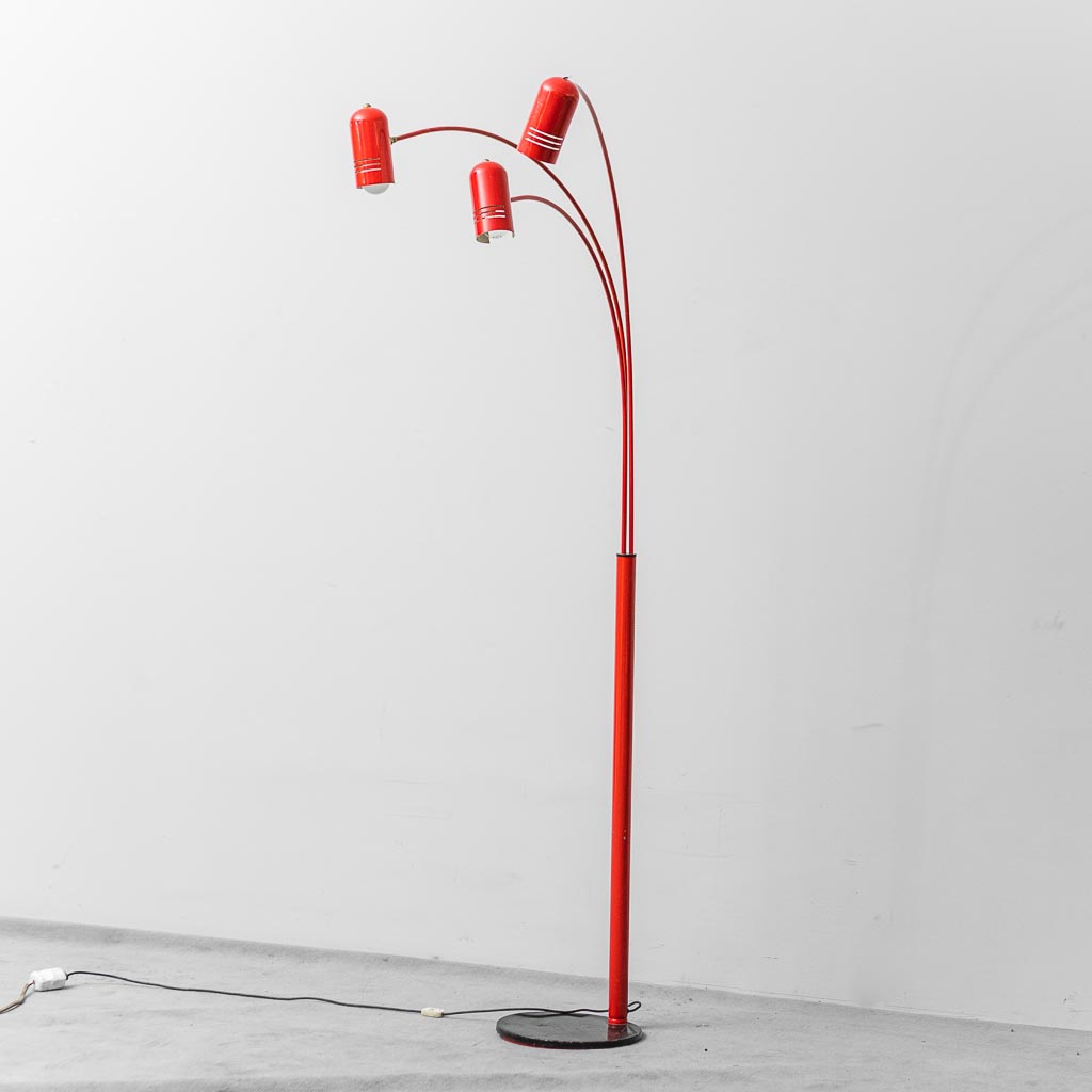 Lampada piantana da terra 3 luci anni '70 Vintage Modernariato