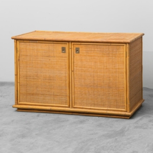 Credenza in bambù e rattan anni '70 vintage modernariato