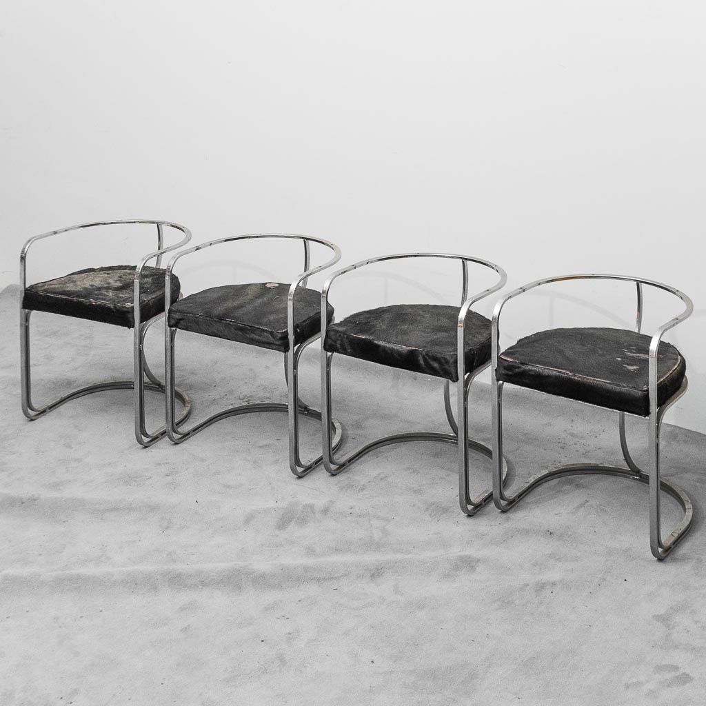 Set 4 sedie in cavallino Antonia Astori per Cidue anni '70 vintage modernariato