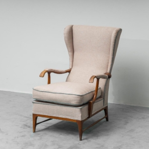 Poltrona in tessuto attribuita a Paolo Buffa anni '50 vintage modernariato