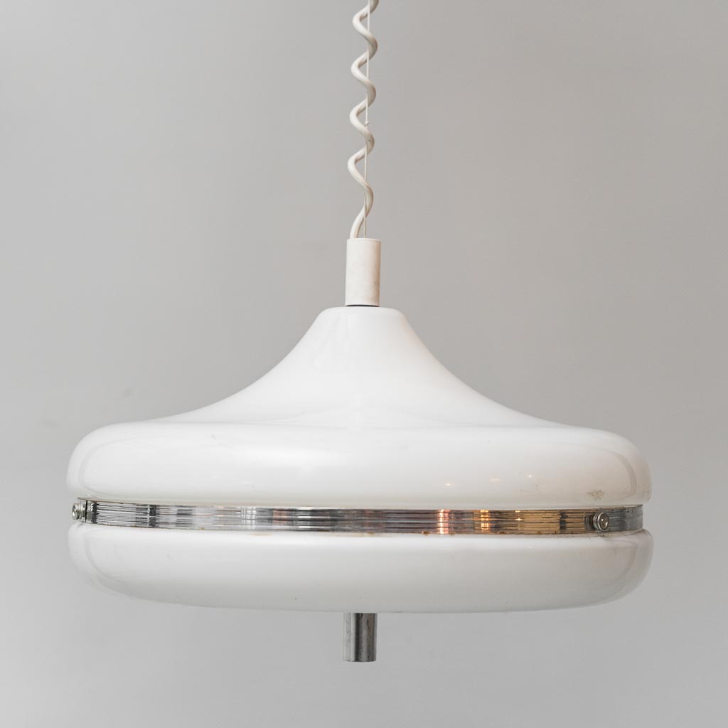 Lampadario Space Age in Metallo e plastica Anni ’70 vintage modernariato