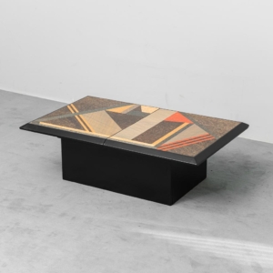 Tavolino da caffè in legno con vano contenitore Italia anni ’70 vintage modernariato