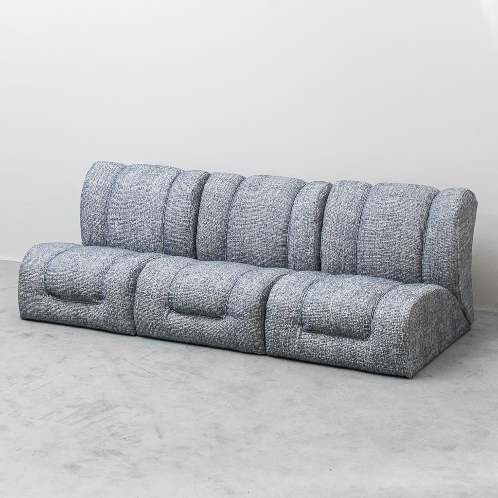 Divano modulare 3 posti vintage restaurato anni ’70 modernariato