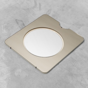 Specchio da parete vetro fumè anni ’70 vintage modernariato