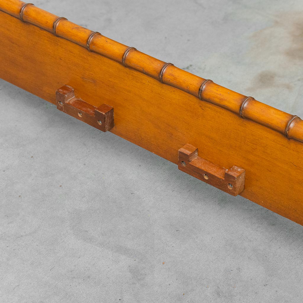 Letto matrimoniale vintage in legno stile bamboo – struttura letto design italiano anni ’40