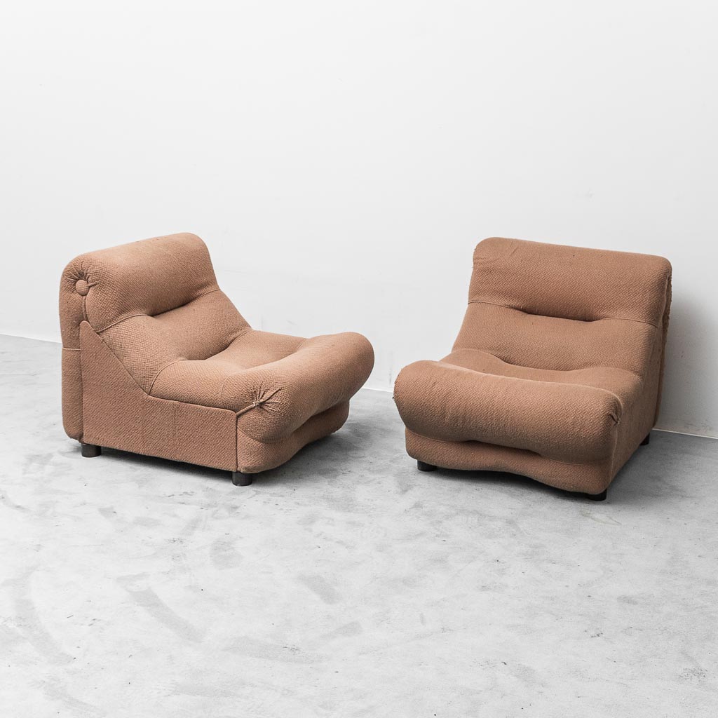 Coppia di poltrone Rezia di Emilio Guarnacci per 1P anni ’70 vintage modernariato