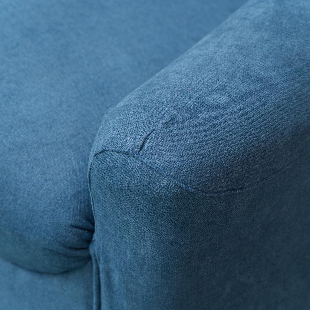 Divano 4 moduli blu anni ’70 – design italiano vintage modernariato