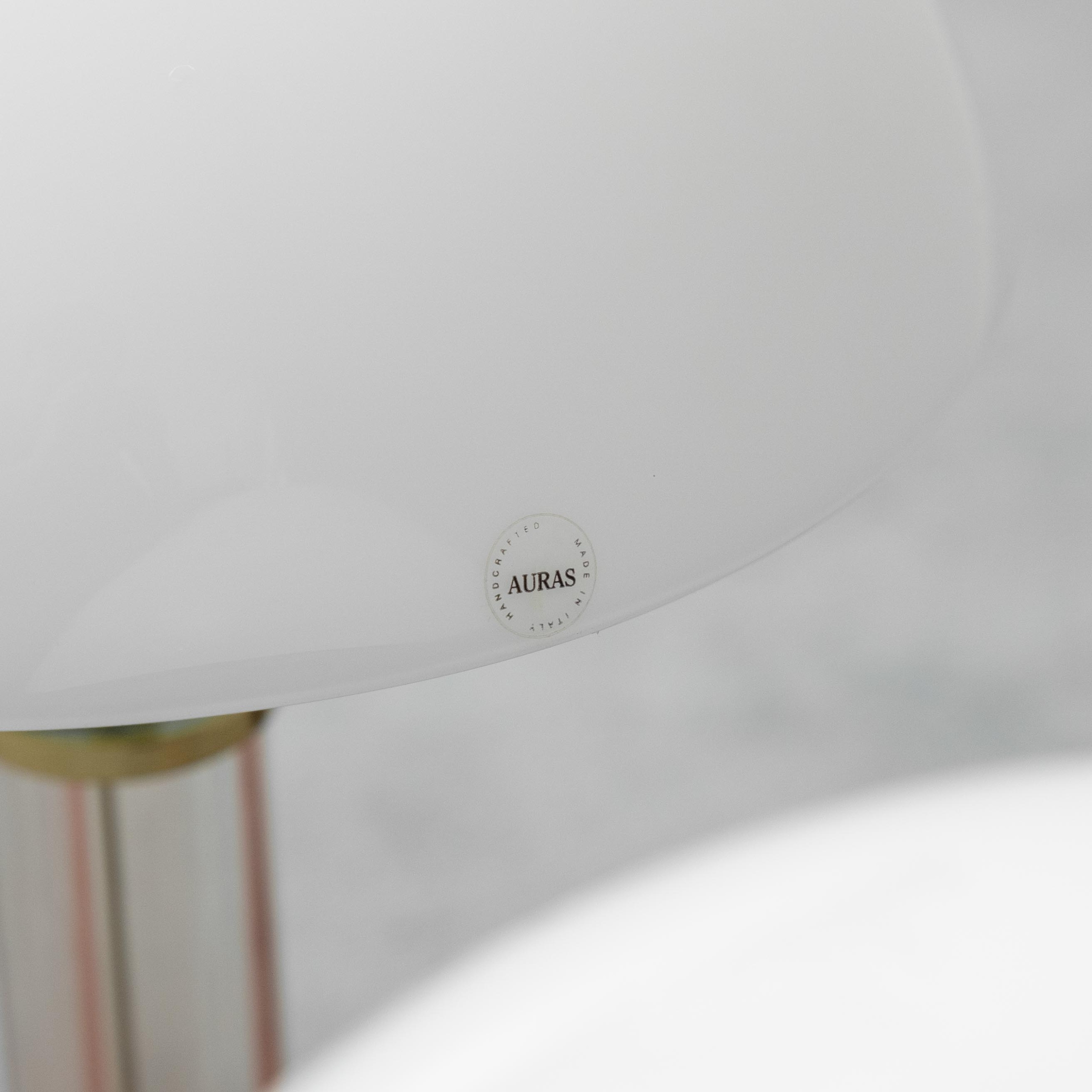 Coppia di Lampade da Tavolo Vintage Auras in vetro design Anni ’80 modernariato