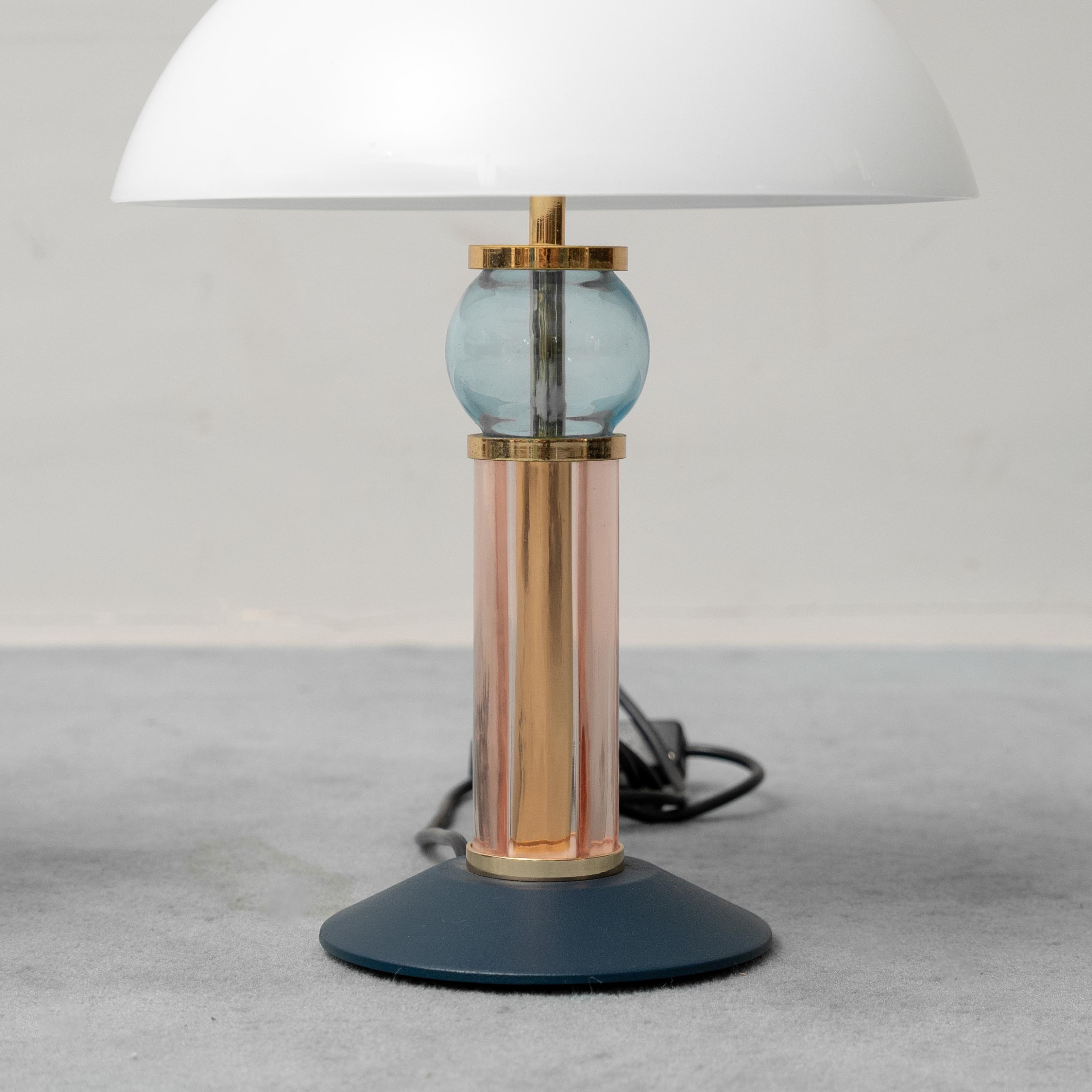 Coppia di Lampade da Tavolo Vintage Auras in vetro design Anni ’80 modernariato
