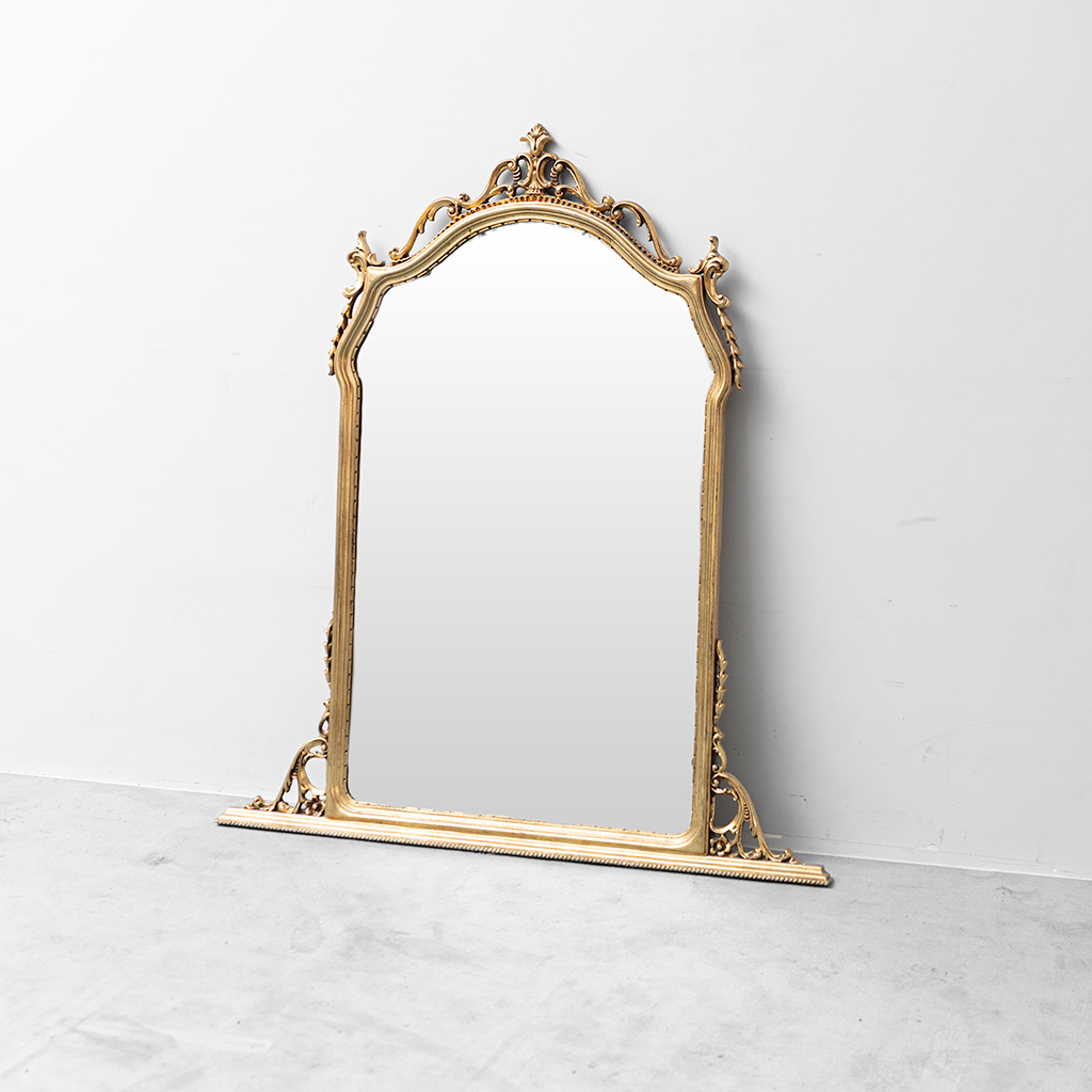 Specchio vintage in legno intagliato e foglia oro – Stile Luigi XV 120x5x135